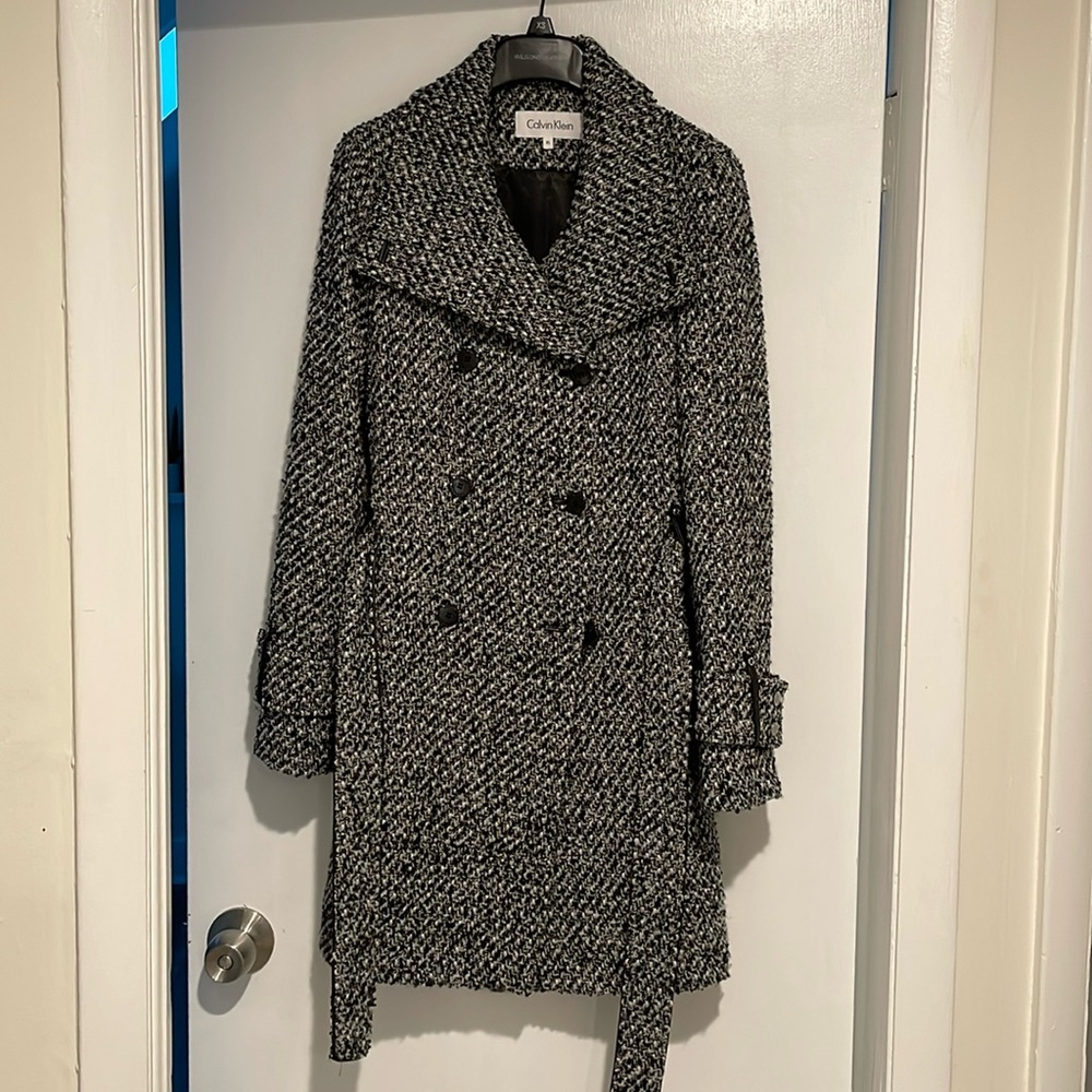 Calvin Klein wool and polyester coat